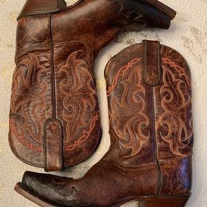 Tony Lama Tan Leather Cowboy Boots